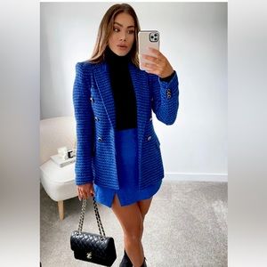 ZARA WOMEN NAVY BLUE BLAZER